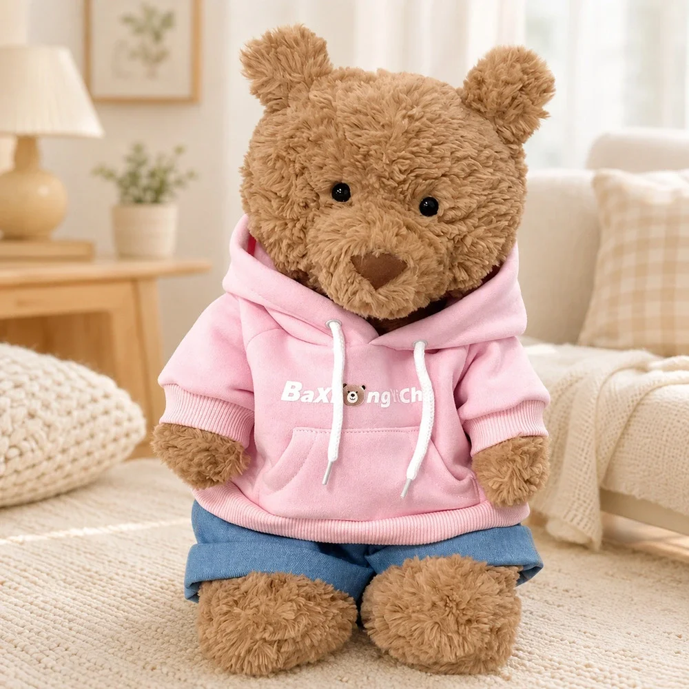 Pink Sweatshirt & Denim Jeans for Bartholomew Bear – 16 Inch [BXYC-37-16IN]